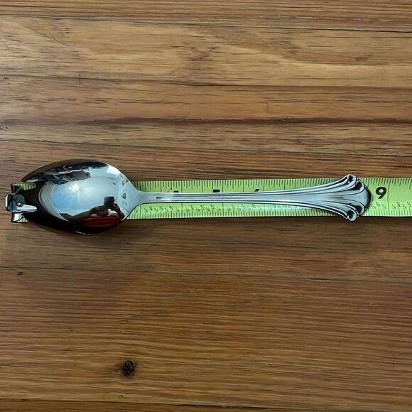 Towle Colonial Plume Stainless Serving Spoon Tablespoon 8 5/8" Discontinued - Picture 4 of 7